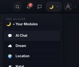 Chat IA nel menu