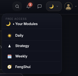 The Free module menu