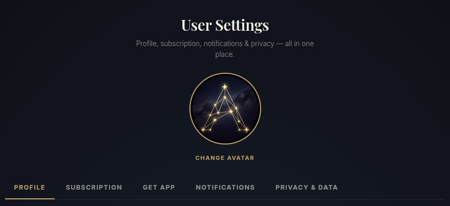 Cambia il tuo avatar